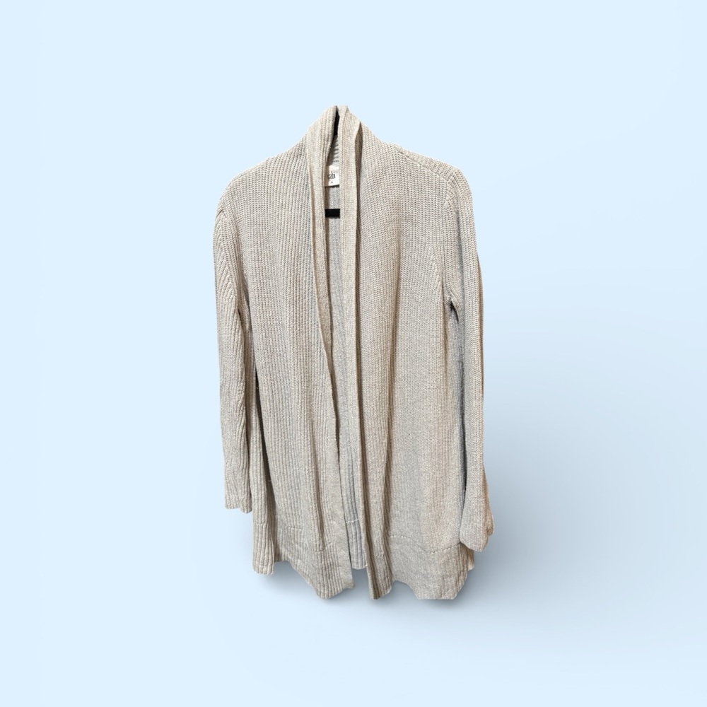 CAbi Women's Beige Open-Front Cardigan